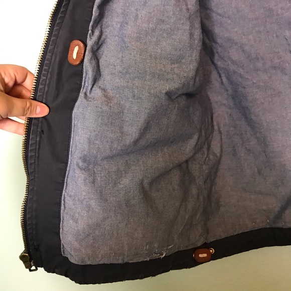 URBAN OUTFITTERS CPO Navy Military Raincoat Jacket - Picture 7 of 11